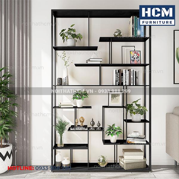 Kệ sắt gỗ trang trí KT08